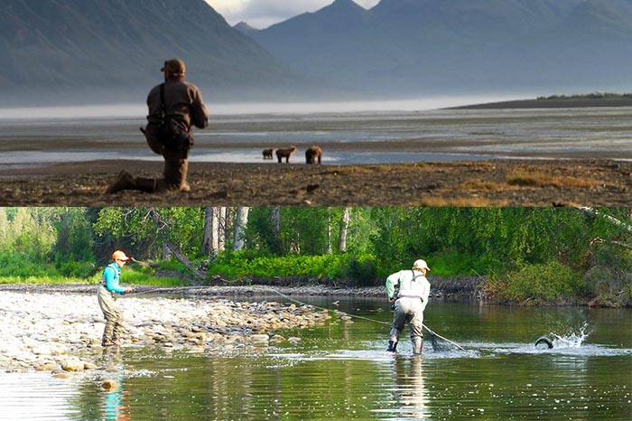 Alaska fishing and bear-viewing combo package